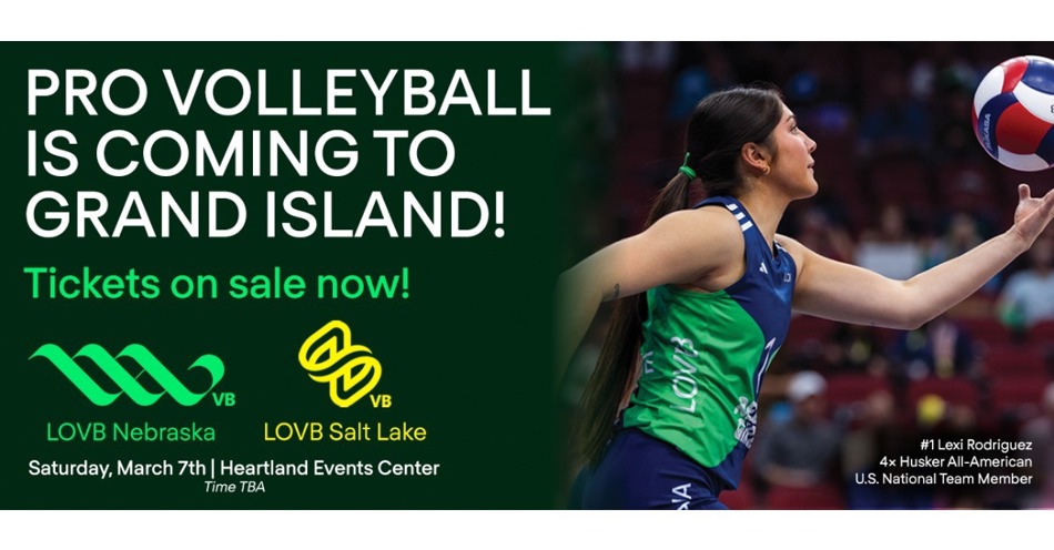 Professional Volleyball to Make Grand Island Debut as LOVB Nebraska Hosts LOVB Salt Lake City at the Heartland Events Center