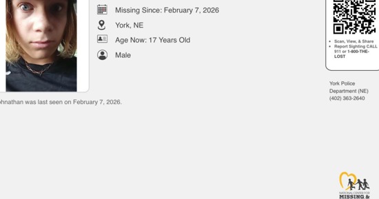 Missing York boy last spotted in Grand Island