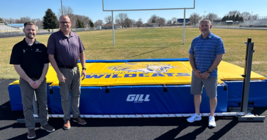 L-R: Jordan Meyer, Chris Elstermeier, and St. Paul Activities Director Rob Wegner. Photo Courtesy: St. Paul Public Schools