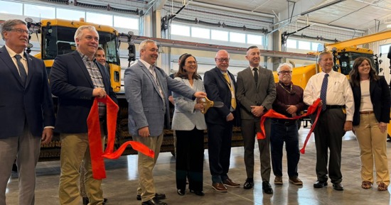 Ribbon cutting ceremony of the new snow equipment removal facility at the Central Nebraska Regional Airport