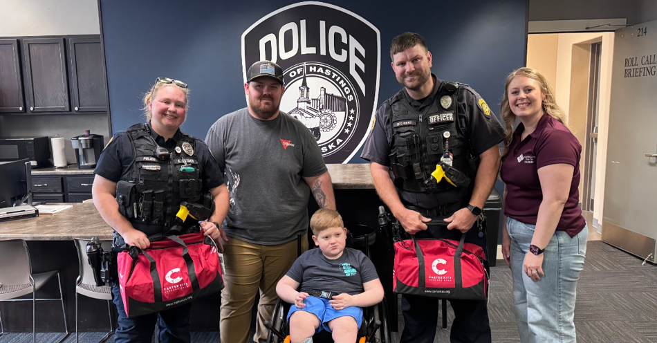 Hastings Police receives Carter Kits as donation from local family