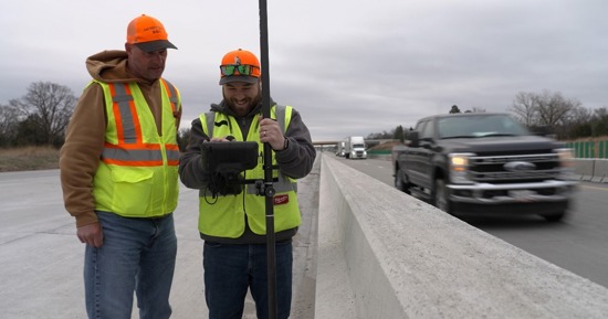 Bob Hokanson, Paving Superintendent, Hawkins Construction & Christian Myers, Highway Construction Tech III,
