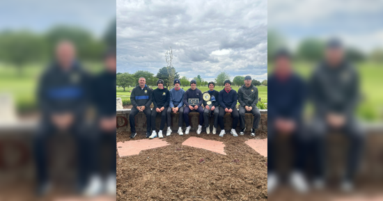 L-R: Coach Rob Wegner, Jackson Wegner, Maddox Quinn, Beau Paro, Casen Kavan, Sawyer Kavan, Logan Almond