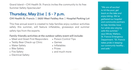 St. Francis Summer Safety Spectacular-May 21