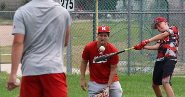 Husker baseball camp in Grand Island. Weston Nelson. (Josh Salmon Photo)