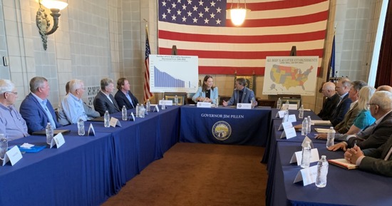 Gov. Pillen and Sec. Rollins Discuss with Ranchers at a Roundtable