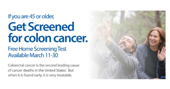 Good Samaritan and Area Health Care Facilities Host FREE Colorectal Cancer Screening March 11-31