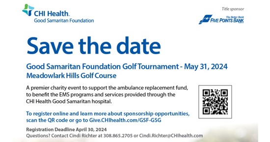Good Samaritan host’s Golf Tourney to benefit Ambulance Replacement-May 31