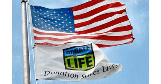 Flag raising to honor organ donors April 3