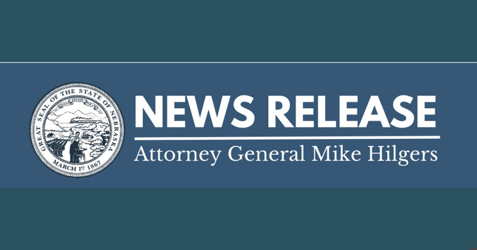 Nebraska AG Mike Hilgers Release