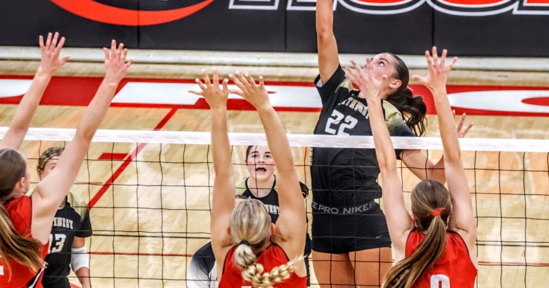Northwest Volleyball Defeats Aurora, 3-1 